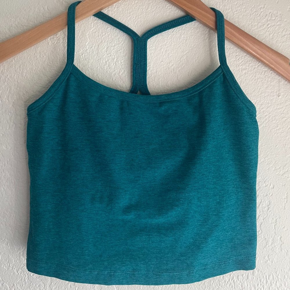 Beyond Yoga Teal Green Strappy Crop Tank